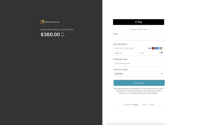 Traditional Stripe Checkout